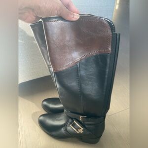 Black and Brown Leather Boots size 5.M